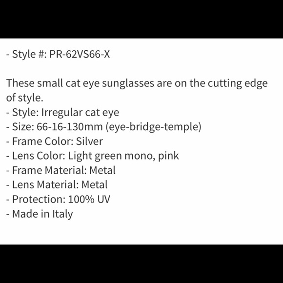 Prada 66mm cat eye sunglasses NWT Light Green - Picture 6 of 6
